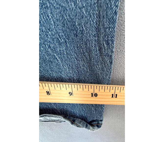 Levis 70s High Flare Jeans Womens sz 30 34 inseam Medium Wash Blue Boho Western - Picture 6 of 8